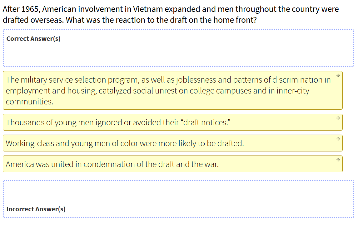 After 1965, when American involvement in Vietnam expanded and men throughout the country were drafte...