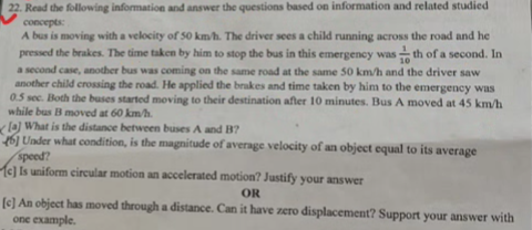 If an object moves through a nonzero distance, can it have zero displacement? Give one supporting ex...