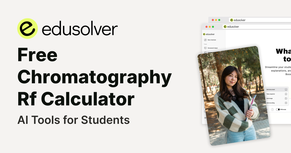 Free Chromatography Rf Calculator