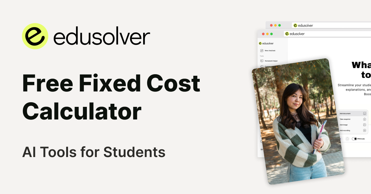 Free Fixed Cost Calculator