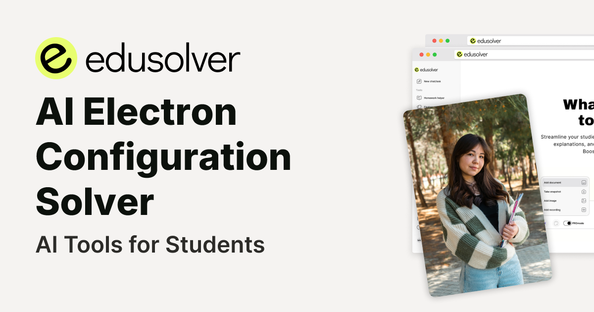 Free AI Electron Configuration Solver